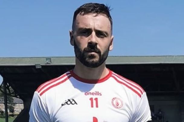 Tyrone Captain Damian Casey pictured before a match in 2021.