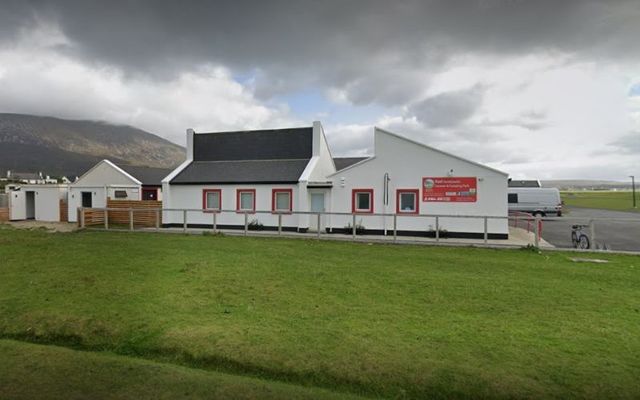 The front office at the Keel Sandybanks Caravana & Camping Park. 