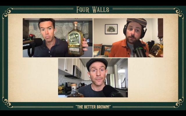 Glenn Howerton, Rob McElhenney, and Charlie Day of  \"It\'s Always Sunny in Philadelphia\" unveil their new Four Walls Whiskey.