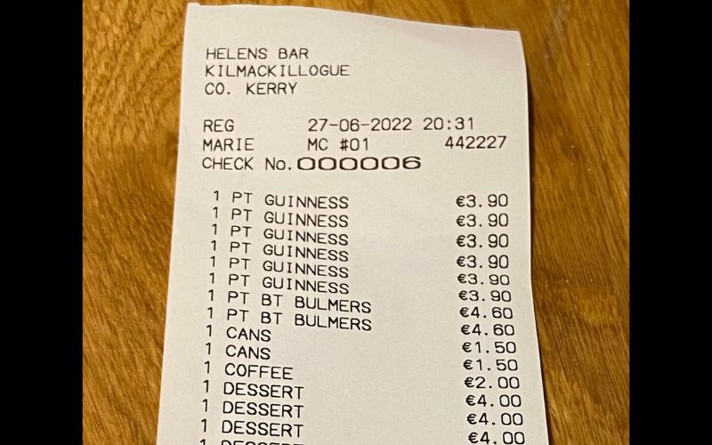 "A real Irish welcome" - Co Kerry pub goes viral for its amazing prices