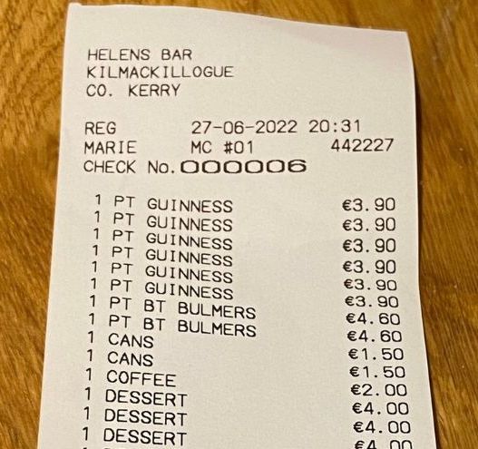 "A real Irish welcome" - Co Kerry pub goes viral for its amazing prices