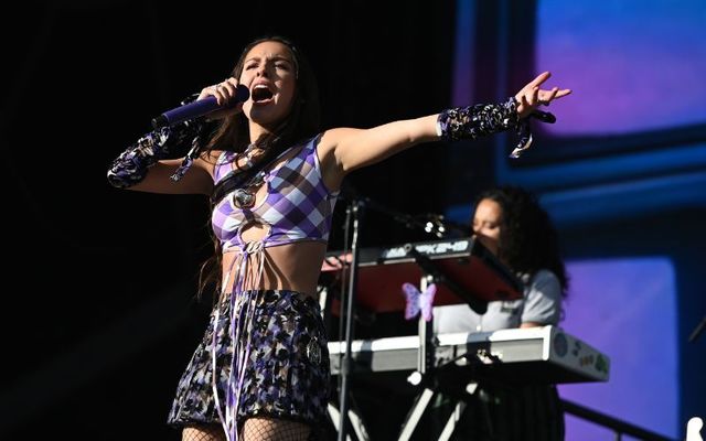 Olivia Rodrigo performs at the 2022 Glastonbury Festival. 