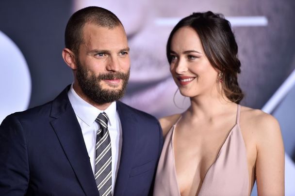 February 2, 2017: Jamie Dornan and Dakota Johnson attend the premiere of Universal Pictures\' \"Fifty Shades Darker\" at The Theatre at Ace Hotel in Los Angeles, California.