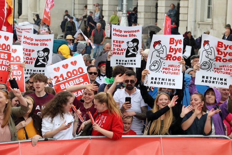 Pro-lifers host rally in Dublin after Roe v Wade reversal