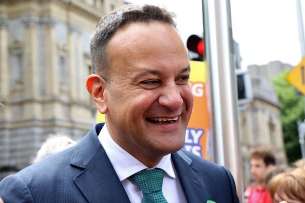 July 6, 2022: Tanaiste Leo Varadkar TD speaks to people gathered outside Leinster House under the banner of Make Families Equal Now and the Assisted Human Reproduction Coalition.