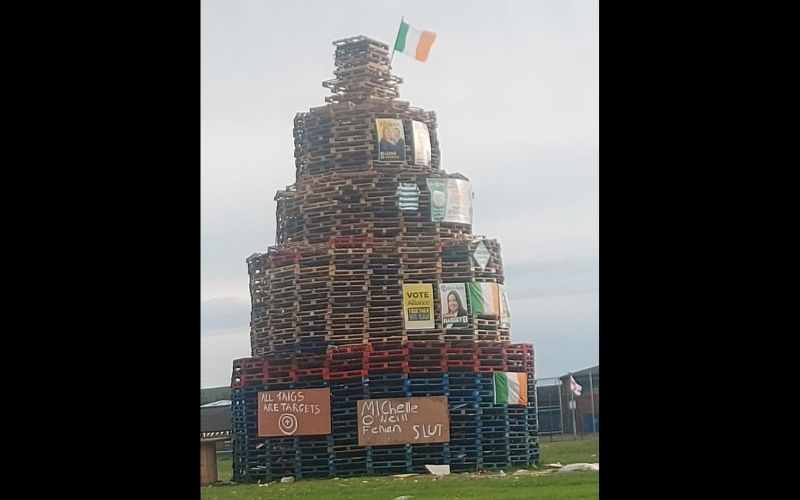 "Heinous threats" - Politicians denounce sectarian bonfires in Northern Ireland