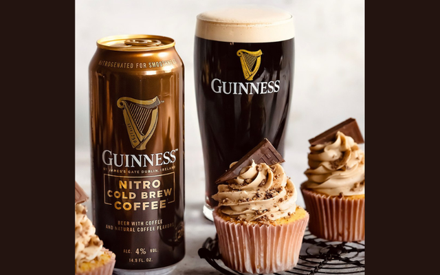 Coffee Crunch Cupcakes inspired by Guinness Niro Cold Brew Coffee Beer 