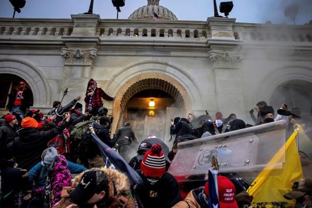 January 6, 2021: Trump supporters clash with police and security forces as people try to storm the US Capitol in Washington, DC. Demonstrators breeched security and entered the Capitol as Congress debated the 2020 presidential election Electoral Vote Certification. 