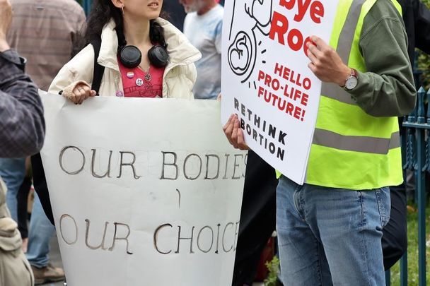 July 2, 2022: Different points of view at a Pro-Life demonstration in Dublin. 