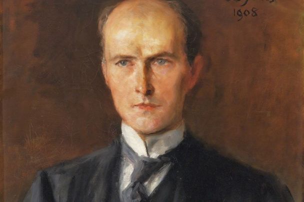 A 1908 portrait of John Quinn by John Butler Yeats.