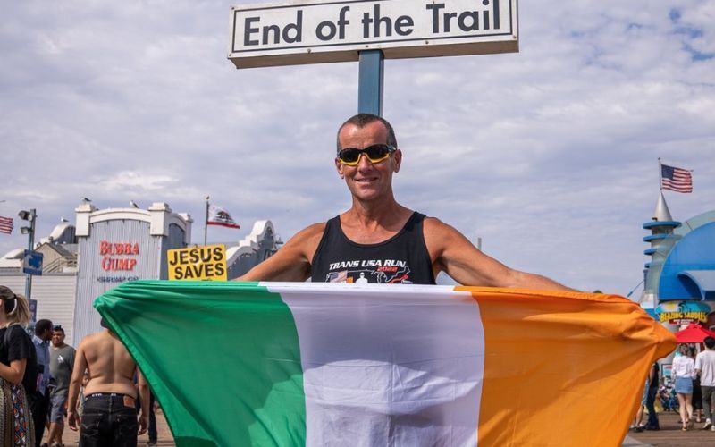 Irishman runs from Boston to Santa Monica in memory of old friend