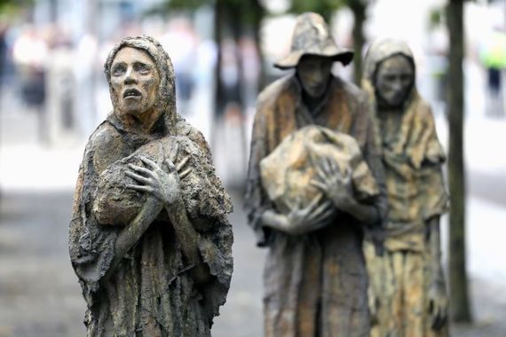 The Famine memorial in Dublin. 
