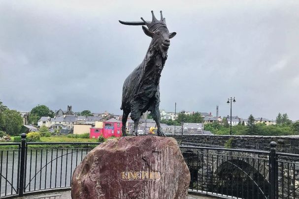 Statue of King Puck in Killorglin, Co Kerry.
