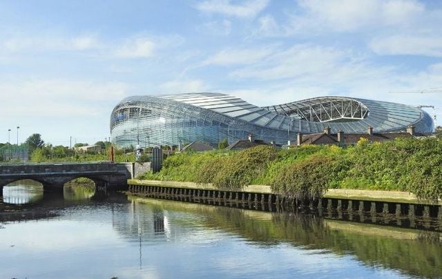 The Aviva Stadium in Dublin is the home of Irish rugby. 