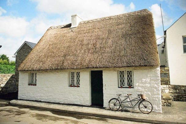A thatched cottage in Cong, County Mayo. 
