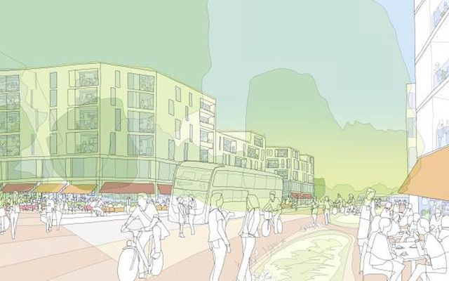 Artistic rendering of the City Edge project.