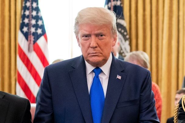 December 3, 2020: US President Donald Trump in the White House in Washington, DC.