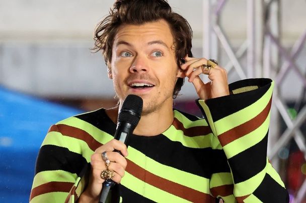 May 19, 2022: Harry Styles speaks onstage at NBC\'s \"Today\" at Rockefeller Plaza in New York City. 
