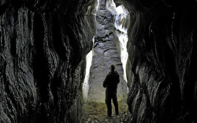 Oweynagat interior in Co Roscommon.