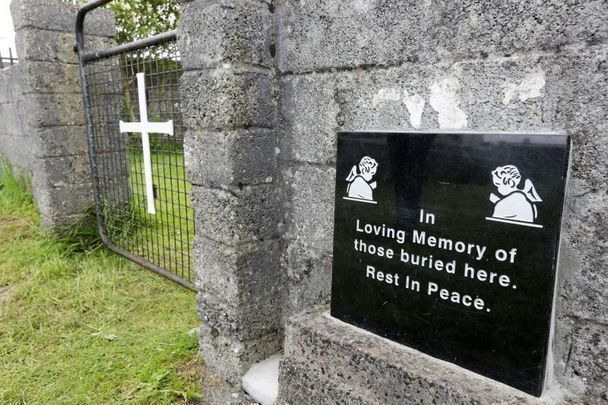 A memorial at the Tuam mother and baby home in Galway. 