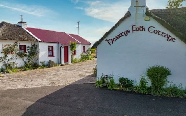 Hearty\'s Folk Cottage, home of The Red Fellas Bar, in Crossmaglen, County Armagh.