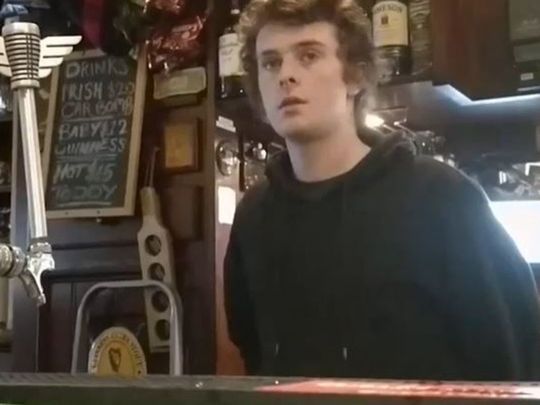 The unnamed barman at the Irish Times Pub on Little Collins Street, Melbourne.