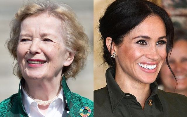 Mary Robinson, the former President of Ireland, and Meghan, Duchess of Sussex