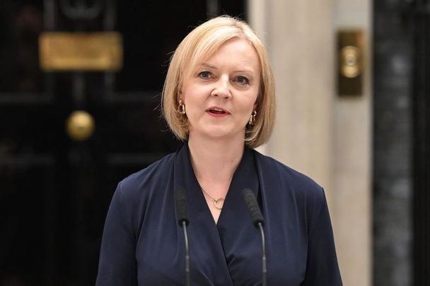 September 6, 2022:  New UK prime minister Liz Truss gives her first speech at Downing Street in London, England. The new prime minister assumes her role at Number 10 Downing Street after defeating fellow Conservative Rishi Sunak in the contest for party leader. 