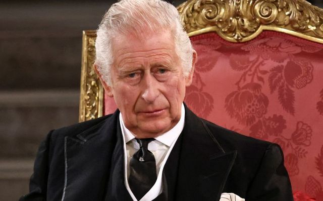 Britain\'s King Charles III looks on during the presentation of Addresses by both Houses of Parliament in Westminster Hall, inside the Palace of Westminster on September 12, 2022, in London.