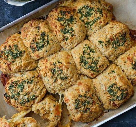 An Irish chef's tear-and-share smoked garlic and cheese scones recipe