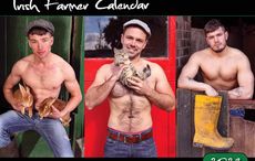 "Agri porn" Irish Farmer Calendar 2023 a double whammy of topless hunks