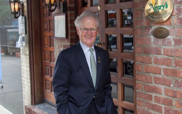 The late Jimmy Neary outside his legendary restaurant in New York City.