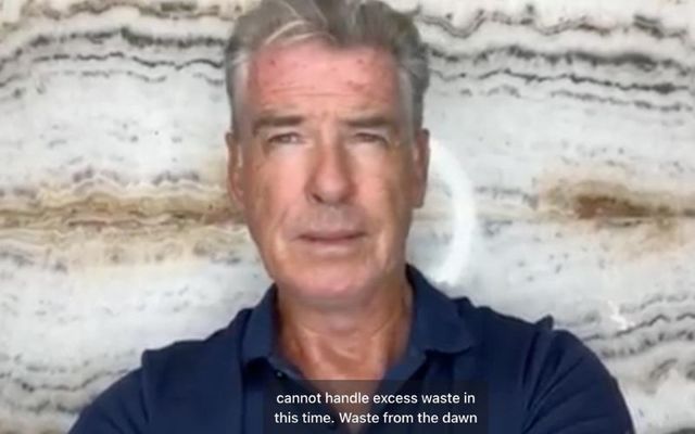 Pierce Brosnan speaks out on planed waster pipeline into the River Boyne. 