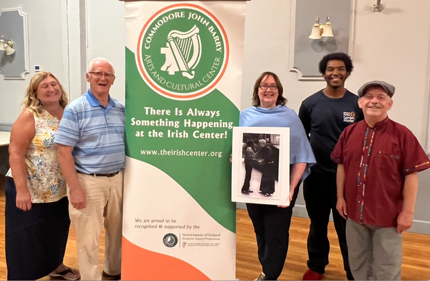 Brendan Fay, far right, with members of Philadelphia’s Irish Center on Sunday.