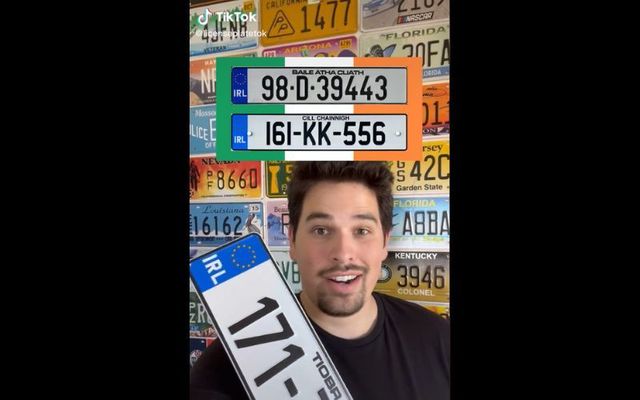 Ethan the License Plate Guy gives a brief history of Ireland\'s license plates on TikTok.