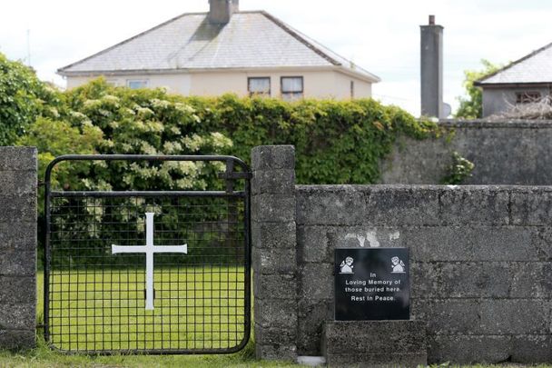 A memorial at the Mother and Baby Home in Tuam, Co Galway.