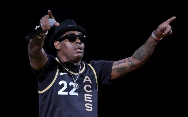 May 31, 2022: Coolio performs at halftime of a game between the Connecticut Sun and the Las Vegas Aces at Michelob ULTRA Arena in Las Vegas, Nevada.