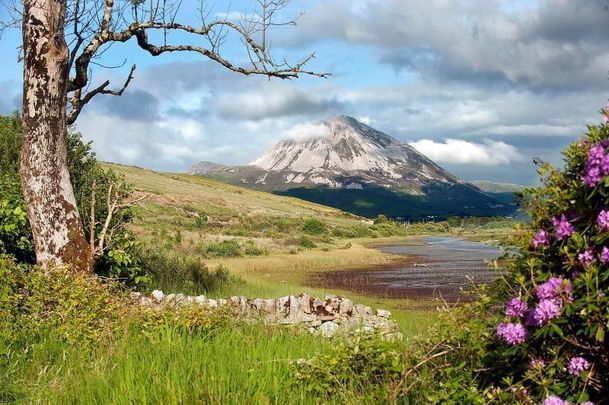 A view of Mount Errigal from Dunlewey in County Donegal. 