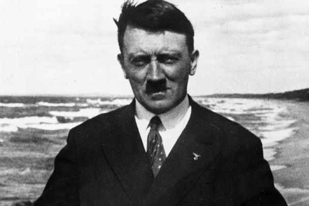 German dictator Adolf Hitler (1889 - 1945) on board a ferry in the Baltic Sea circa 1921.