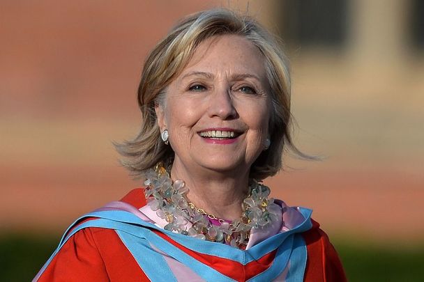 October 10, 2018: Hillary Rodham Clinton makes her way past invited members and attendees at Queens University Belfast in Belfast, Northern Ireland. Former US Presidential candidate Clinton was receiving an Honorary Degree from the university. 