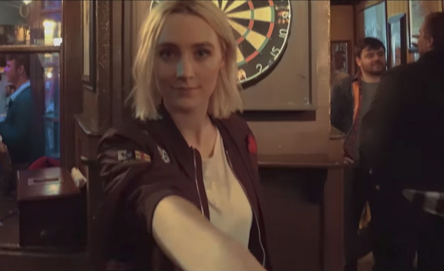 Saoirse Ronan in the video for Ed Sheeran\'s cover of \"Galway Girl\".