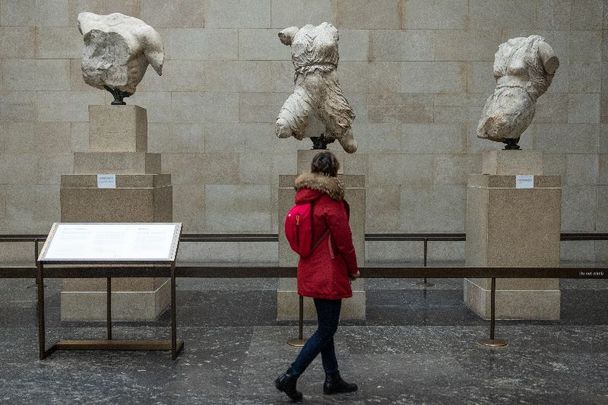 January 5, 2023: Members of the public walk around the Parthenon Galleries at the British Museum in London, England.