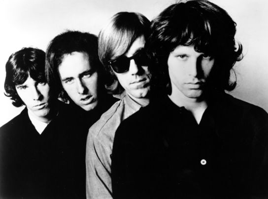 Jim Morrison (right) and The Doors. Photographed in 1970.