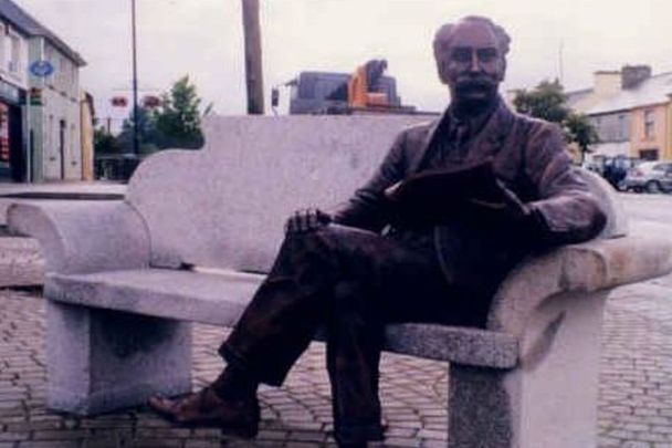 A statue of the Irish songwriter Percy French in Ballyjamesduff, Co Cavan.