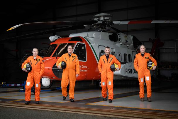 Members of he R118 Rescue Helicopter John McShane, Ron Schippers, Mark O\'Callaghan, Cormac Nott.