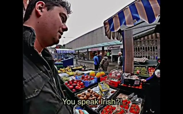 Arieh Smith delights locals in Dublin with his Irish language skills.
