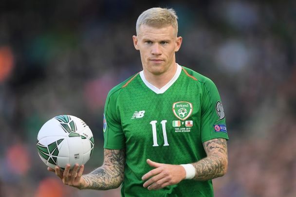 June 10, 2019: James McClean of Ireland in action during the UEFA Euro 2020 Qualifying Group D match between Ireland and Gibraltar at Aviva Stadium in Dublin, Ireland.