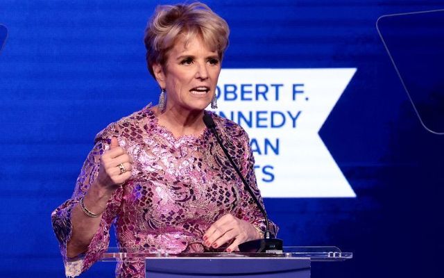 Kerry Kennedy speaks during the 2021 RFK Ripple Of Hope Gala at New York Hilton Midtown on December 09, 2021, in New York City.