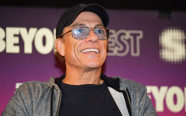 Jean-Claude Van Damme speaks onstage during the Beyond Fest screening and Cast/Creator panel of Amazon Prime Video\'s exclusive series \"Jean-Claude Van Johnson\" at the Egyptian Theatre on October 9, 2017, in Hollywood.