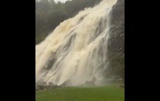 WATCH: Awesome power of Powerscourt Waterfall after Storm Babet